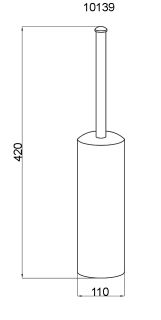 Щётка для туалета Boheme Vogue Bianco хром 10139
